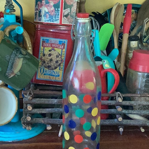 ⚜️ Apothecary Boho Glass Bouillon Jar Vintage Phenix LARGE EVC - Picture 9 of 16